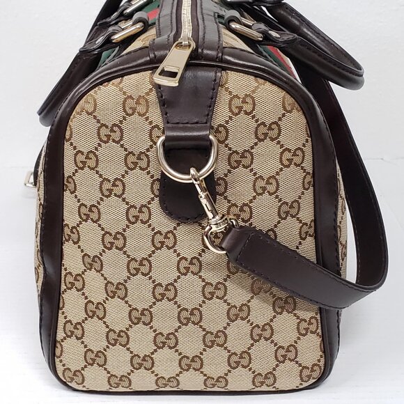GUCCI Supreme Web Boston Satchel Lux564-092625 - Picture 3 of 16